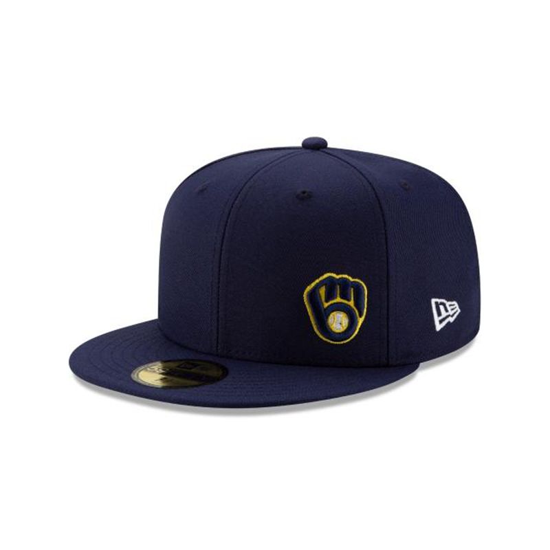 MLB Milwaukee Brewers Flawless 59Fifty Fitted (LBS5436) - Blue New Era Caps